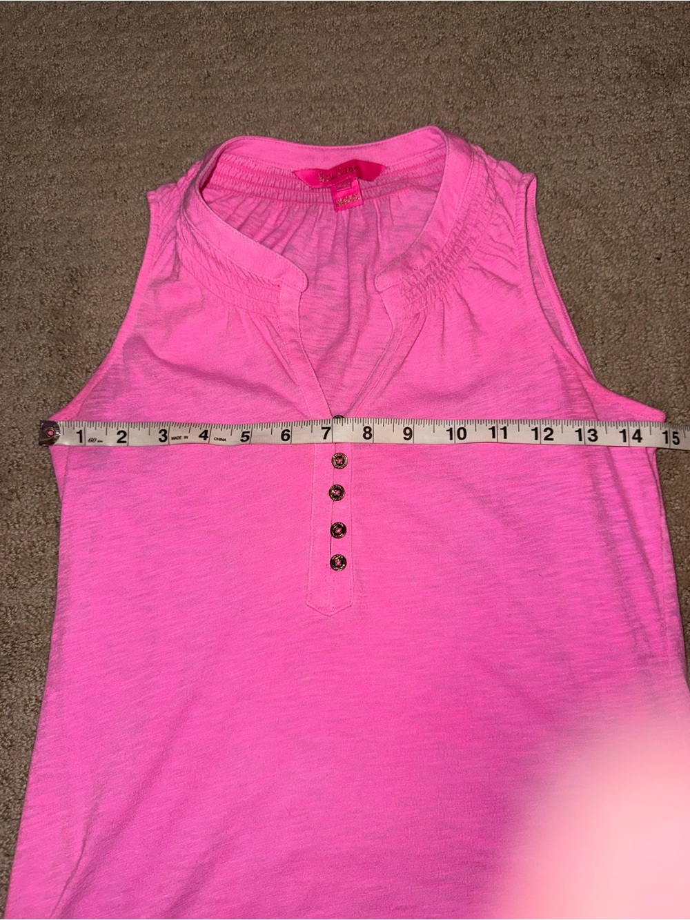 Lilly Pulitzer Pink Buttoned Top Size XXS - Picture 4 of 8